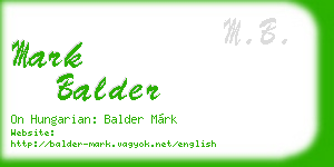 mark balder business card